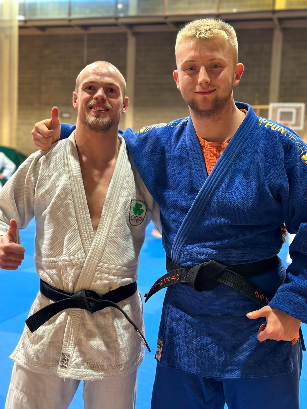 Nathon Burns with Ireland national team